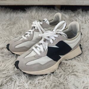 Stylish White and Black Sneakers